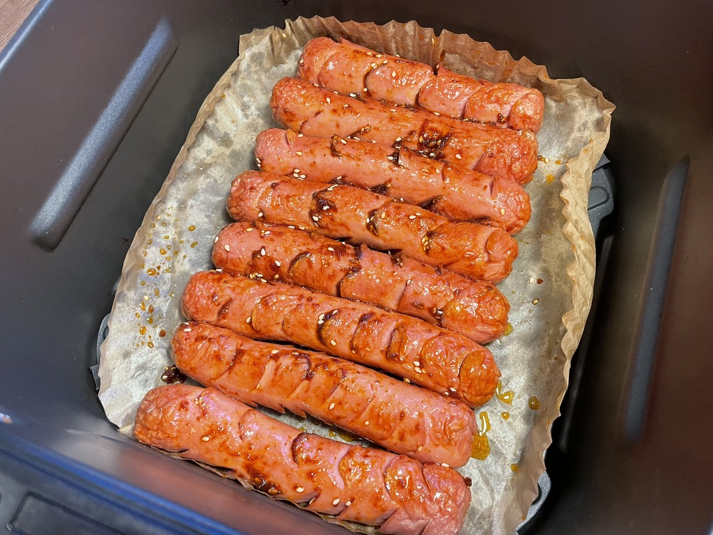 Air Fryer Chicken Sausages (Street-Style Hack)