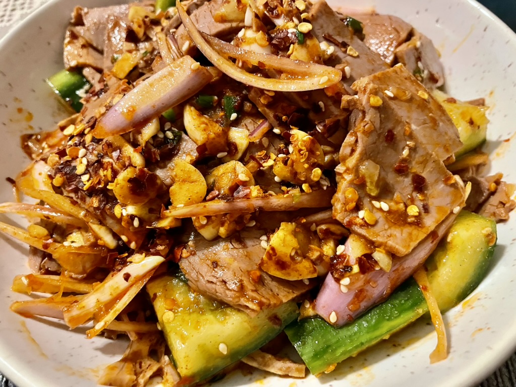 Spicy Cucumber Roast Beef Salad (5-Min Hack)